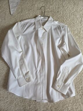 Liz Claiborne White Button-Down Women's Shirt Non Iron